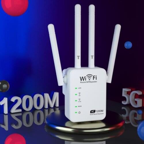 Signal Booster Dual-band Multiple Modes Dual-band Router 1200M Repeater Wifi Signal Amplifier 5G Router Extender Repeater Router