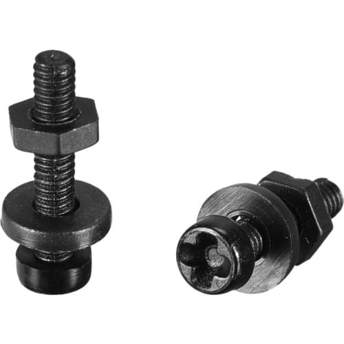 Uxcell Nylon Screw Nut Washer Assortment Kit, M2x10mm Round Head Machine Screw Bolt Nuts Flat Washers Black 20 Set