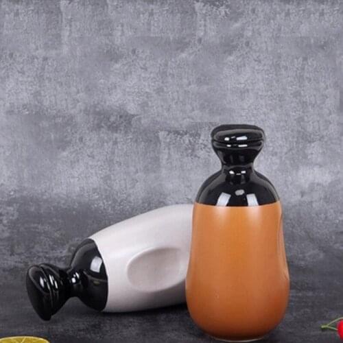Antique Wine Bottle Liquor Sake Pot 500ml Sake Distribution Wine Pot Retro Liquor Pot White Wine Bottle Chinese Barware