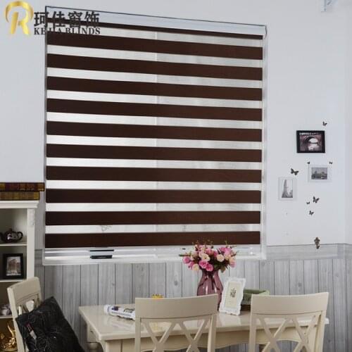 Free shipping Custom Made 100% Polyester blackout double Roller blinds Zebra Blinds Window shade Curtains for Living Room,office