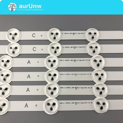 100% New 6pcs/Kit LED strips for VESTEL 42FA5000 42FA8000 VOX LED 42880 VES420UNDL 2D N03 42 VNB Reduced A TYPE REV0.1 30085178