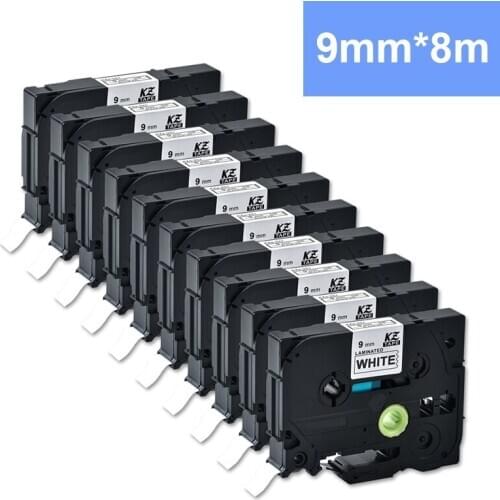 9mm Tze Tape Tze221 Compatible for Brother Label Printer Tze-221Tze 221P-touch Label Maker 12mm*8m Black on White