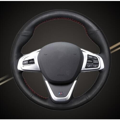 Auto Braid On The Steering Wheel Cover for BMW F45 F46 X1 F48 X2 F39 DIY Car Braiding Steering Wheel Covers Interior Accessories