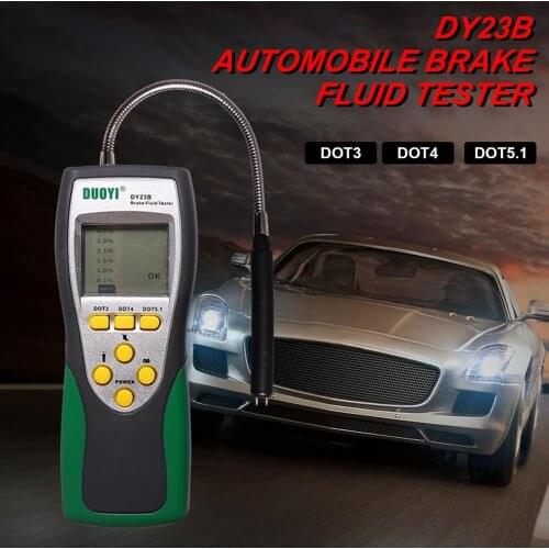 Car Brake Fluid Tester DY23B Accurate Test Automotive Brake Fluid Water Content Check Oil Quality LED Indicator DOT 3/4/5.1