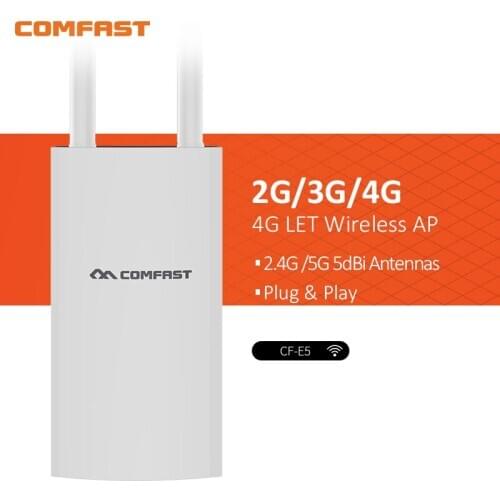 300M E5 All-Netcom 4G Wireless Outdoor AP/CPE/Router Wifi Broadband Mobile Telecom Unicom Card SIM Vehicle-mounted Mifi Hotspot