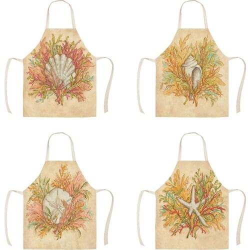 Flower leaf pattern House cleaning Apron for children goods for home kitchen aprons for women Woman kitchen apron master apron