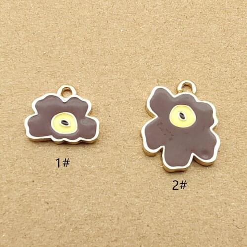 10pcs enamel eyes charm for jewelry making and crafting cute earring pendant bracelet necklace charms