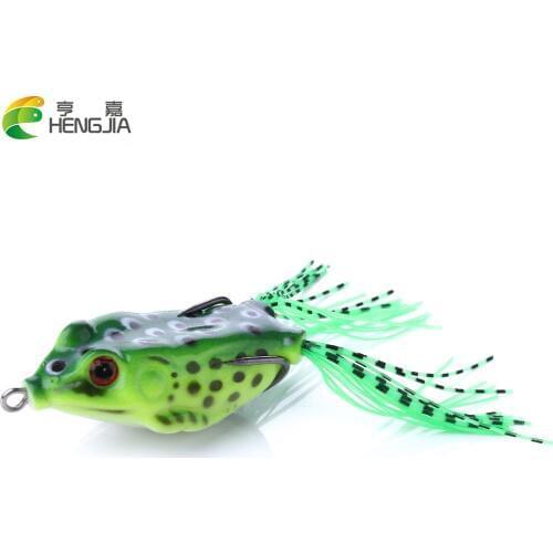 HENGJIA 1pc Isca Artificial Soft Plastic Frog Fishing Lures 6cm/12g Wobbler Carp Fishing Pesca Fishing Tackles