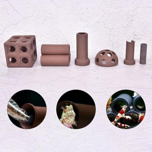 Ceramic Aquarium Decoration Fish Shrimps Shelter House Pottery Scorpion House Canister Simulation Stone Fish Tank Decor