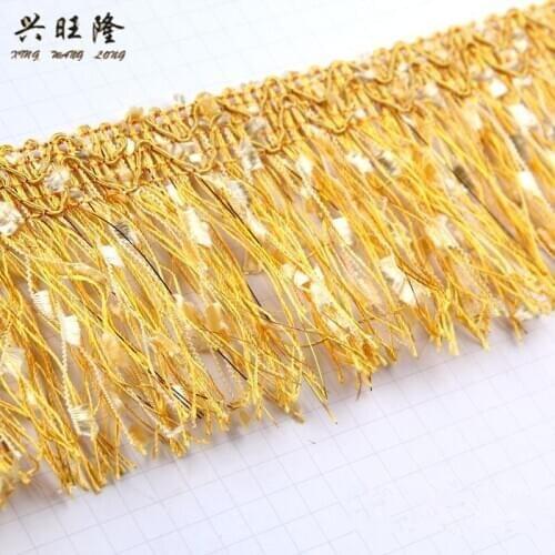 XWL 12M/Lot 9CM Width Curtain Lace Accessories Red Flag Yarn Lace Tassel Fringe Trim Ribbon DIY Sewing Sofa Valance Home Decor