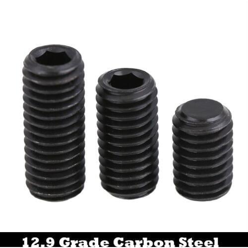 M10 M10*8/10/12/16/20 M10x8/10/12/16/20 12.9 Grade Carbon Steel Grub Allen Head Hex Hexagon Socket Set Screw With Flat Point