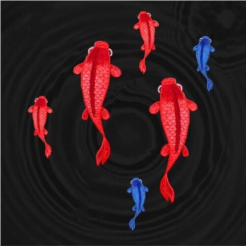 Maxsin 1 Pc High Quality Embroidered Colorful Fish Patch Animal Patch Sew On Clothes Wedding Dress DIY Decals Decorative