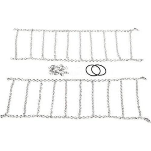 2Pcs Metal 120mm 1.9Inch Tires Snow Chain for 1/10 RC Rock Crawler Traxxas TRX-4 TRX4 Axial SCX10 90046