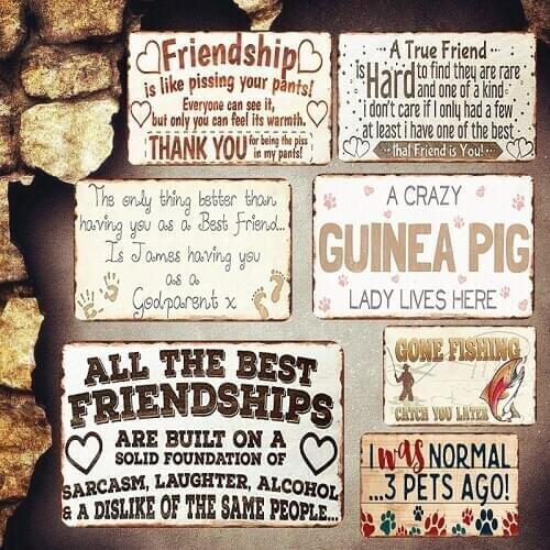 Best Friendship Shabby Chic Metal Signs Bedroom Decorative Plates Letter Board Wall Stickers Art Poster Home Decor Friends Gift