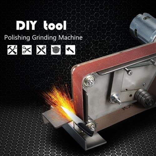 Multifunctional AC 110-240V Grinder Mini Electric Belt Sander DIY Polishing Grinding Machine Cutter Edges Sharpener