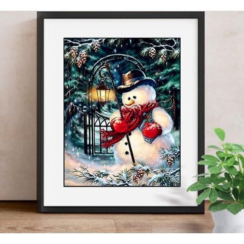 Nabi 5D Diamond Painting Snowman DIY Diamond Embroidery Christmas Full Square Drill Wall Stickers Picture of Rhinestone Cartoon
