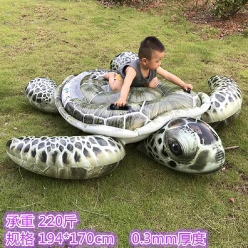 Inflatable Tortoise Kids Beach Animal Shape Outdoor Swim Ring Pool Toy Summer Ride-on Floating Boat Mat Toys 2021