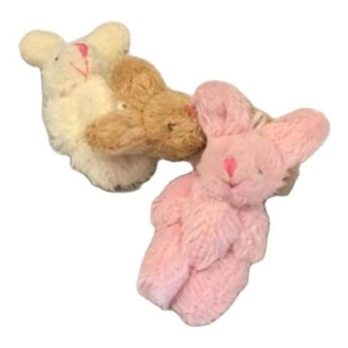 Wholesale 100pcs/lot 3 Colors 4.5cm Super Cute Mini Rabbit Plush Stuffed Toy Sweet Accessories Plush Toys