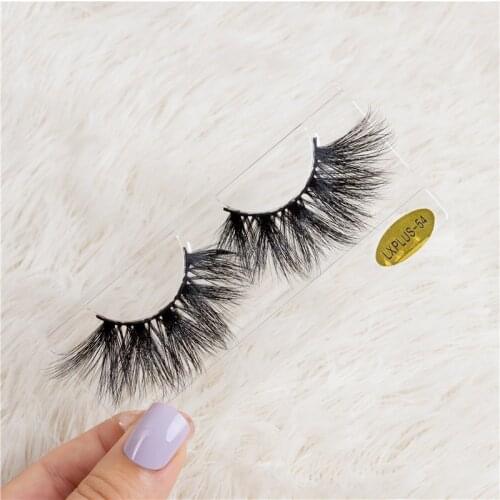 1 Pair 25 MM Mink Eyelashes Fluffy Lashes Dramatic Messy Long 3D False Eyelashes Makeup Wholesale 25mm Real Mink Lashes Bulk
