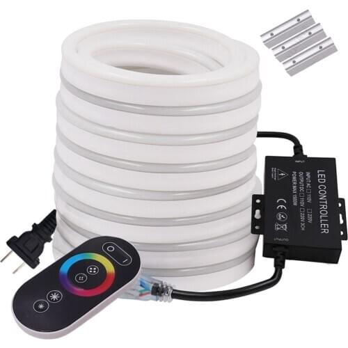 RGB Neon Light Flexible LED Tape Ribbon 5050 120Led/m WIFI Neon Sign Lamp Waterproof LED Strip Bluetooth Music Control 110V 220V