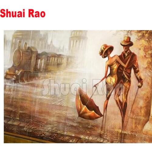 Romantic girl diamond embroidery woman painting full square round drill 3d mosaic sweet Couple picture of rhinestones love gift