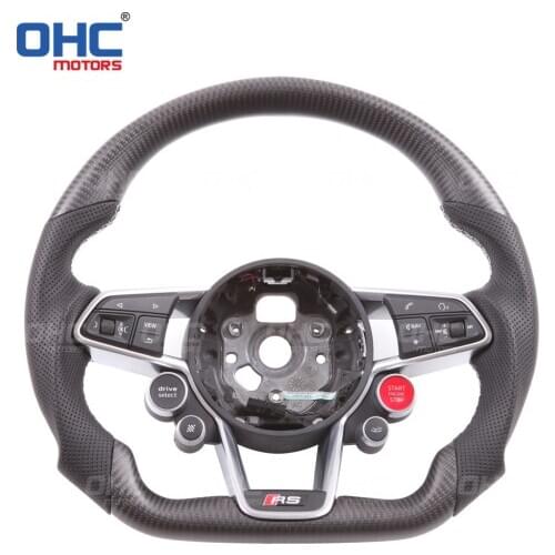 100% Real Carbon Fiber Steering Wheel compatible for A1 A2 A3 A4 A5 S3 S4 RS3 RS4 RS5 RS6 RS7 S line Au-di R8 TT TTRS
