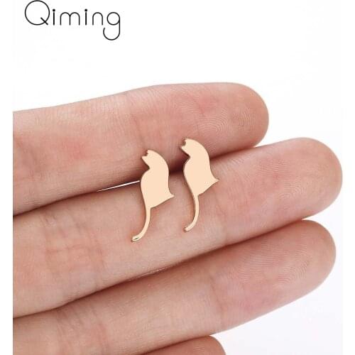 Tiny Pet Cat Stud Earrings Women Kids Animal Kitten Baby Earring Party Cute Jewelry Birthday Gift For Dropshipping