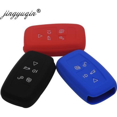 Silicone Silicone Cover Smart Remote Key Case 5 Button For Land Rover Discovery 4 For Range Rover Smart Remote Key Shell Blank