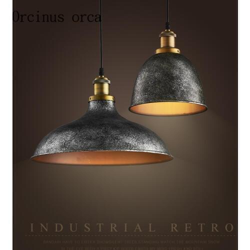 Nordic retro industrial wind iron Chandelier restaurant cafe bar creative single head Chandelier free shipping