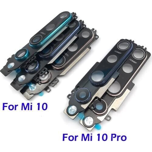 Rear Camera Glass Lens Back Camera Glass Cover With Frame Holder For Xiaomi Mi 10 Pro Mi10 Replacement Parts