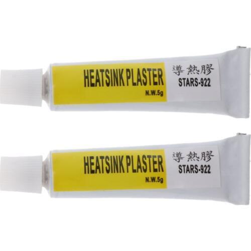 Tablet-2Pcs Heatsink Plaster Thermal Silicone Adhesive Cooling Paste Strong Adhesive Compound Glue for GPU Chip Radiator Cooling