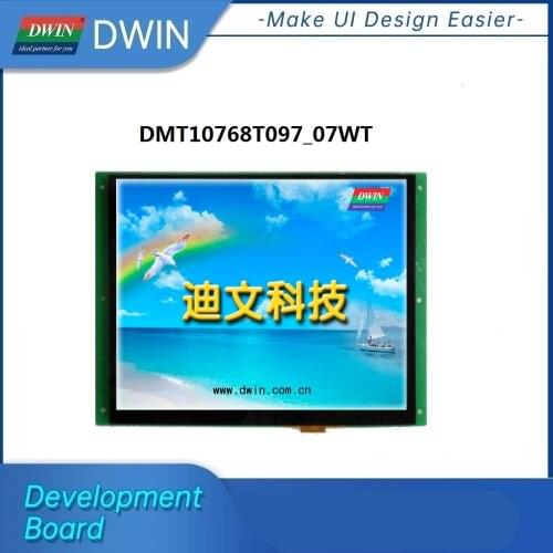 DWIN Intelligent UART LCD Module 9.7 Inch 1024*768 Resolution 65K Colors HMI Touch Screen