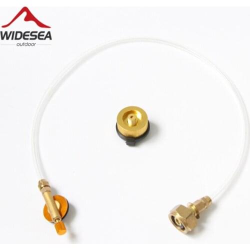 Widesea Outdoor Gas Stove Camping Stove Propane Refill Adapter Burner LPG Flat Cylinder tank Coupler Bottle Adapter Save