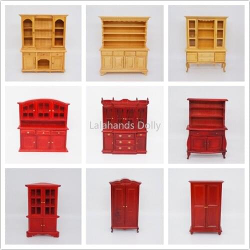 1pcs Dollhouse Miniature Leisure Solid Wood Cabinet Decoration for Dollhouse Kitchen Living Room Furniture Accessories