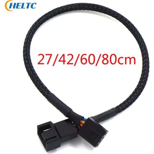 27/42/60/80cm PWM Extension Cable Mainboard CPU 4 PIN Fan 4P Adapter Cable Computer Case 4 PIN Power Cables Connectors