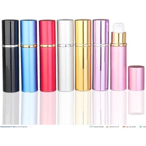 100pcs 10ml Mini Aluminum Pump Lotion Cream Bottles Refillable Empty Cosmetic Containers