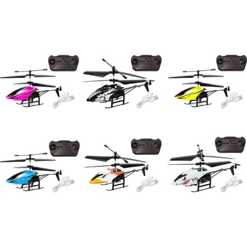 2 Channel Mini USB RC Helicopter Remote Control Aircraft Drone Model with Light for Kids Adults Toys Gifts