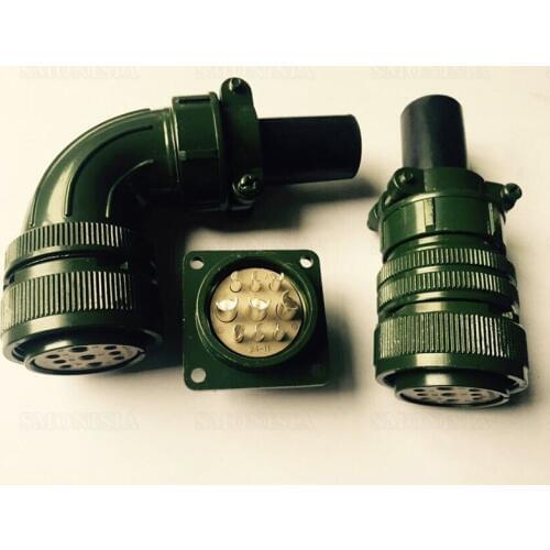 20pcs-500pcs 9Pins Elbow Aviation Plug Encoder Servo Motor Connector MS3102 3106A24-11S Jack