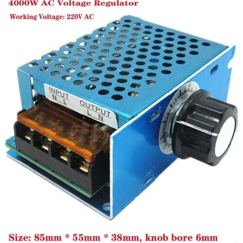 4000W 220V AC SCR Voltage Regulator Dimmer Electric Motor Speed Controller Electronic Volt Regulator Dimmer Thermostat Regulator
