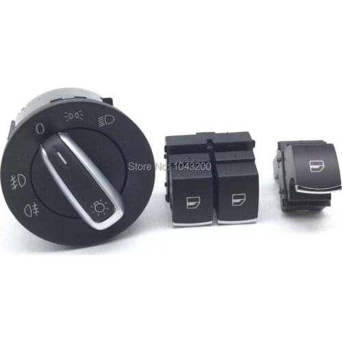 5ND941431A High quality Chrome Window Headlight Switch For VW Passat B6 Eos Golf 5 6 GTI Mk5 Mk6 OE# 5K3959857 / 5ND959855