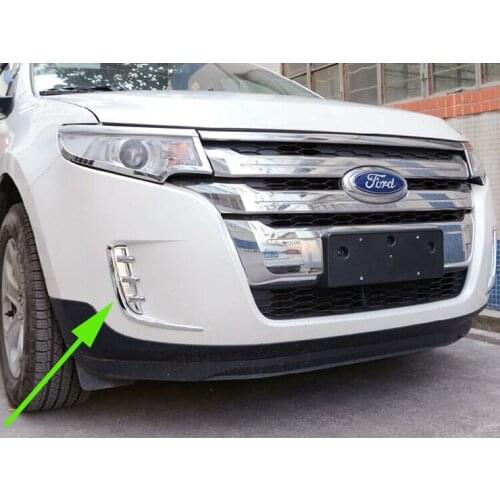 Front And Rear Fog Light Lamp Cover Trims Chrome For 2011-2014 Ford Edge Car Exterior Decoration Style 7PCS