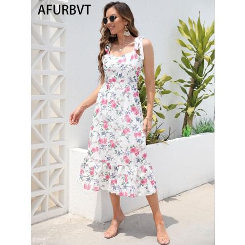 AFURBVT Summer Dresses With Print
