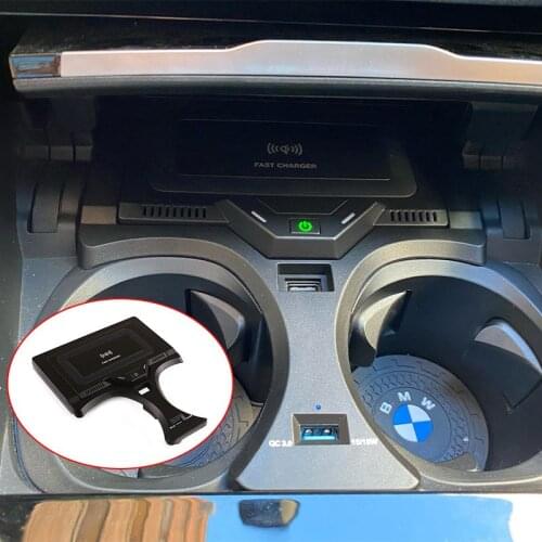 For BMW 3 /4 Series G20 G28 G22 2020-2021 With NFC Car Wireless Charger Fast Phone Charging Plate Accessories