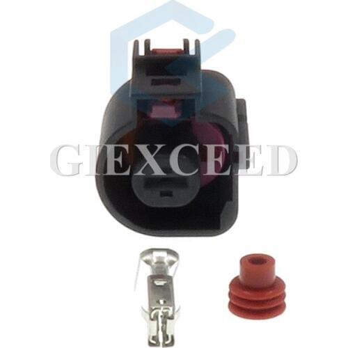 2 Sets 1 Pin 1K0973751 Automotive Starter Motor Plug 1K0 973 751 Female Cable Socket For VW Sagitar Magotan Golf Audi
