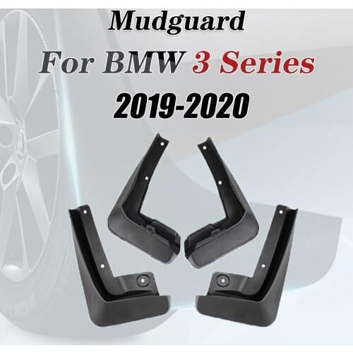 Car Mud Flaps For BMW 3 Series G20 Sedan Saloon 2020 ~ 2019 4Pcs Molded Mudflaps Splash Guards Mudguards Fender Accessories