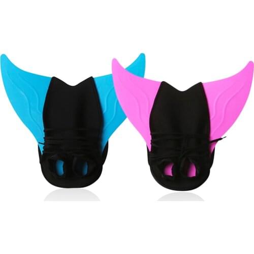 Children Training Flippers Mermaid Tail Foot Fins Swimming Conjoined Ankle Snorkeling Surfing Diving Fins Kids Short Frog Shoes