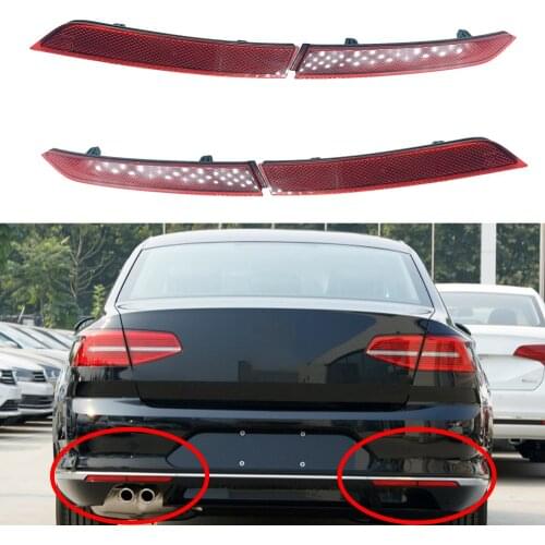 For Volkswagen Magotan B8L rear bumper reflector rear bumper lamp fake lampshade without Bulb Rear Tail Bumper
