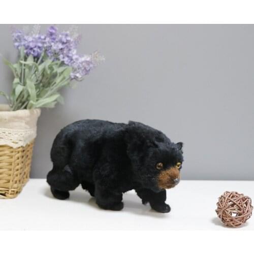 23*9*12cm,High Simulation Black bear,artificial Bear for Wedding Birthday Party home Decoration Accessories,Easter gift Toys