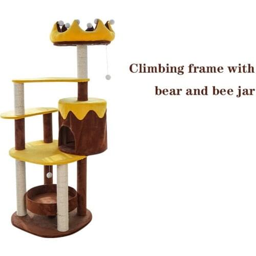 Cat Tree For Indoor Cats Sisal Cat Climbing Frame Cat Litter Cat Tree Cat Frame Integrated Cat Tree Large Multi-layer Cat Climbi