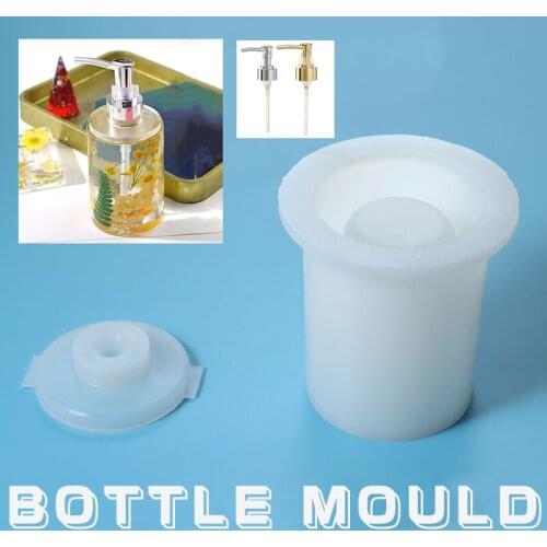 Creative Pump Round Bottle Molds Separate Shower Gel Hand Sanitizer Bottle Mould Handmade Making Tools Home Bathroom Supplies
